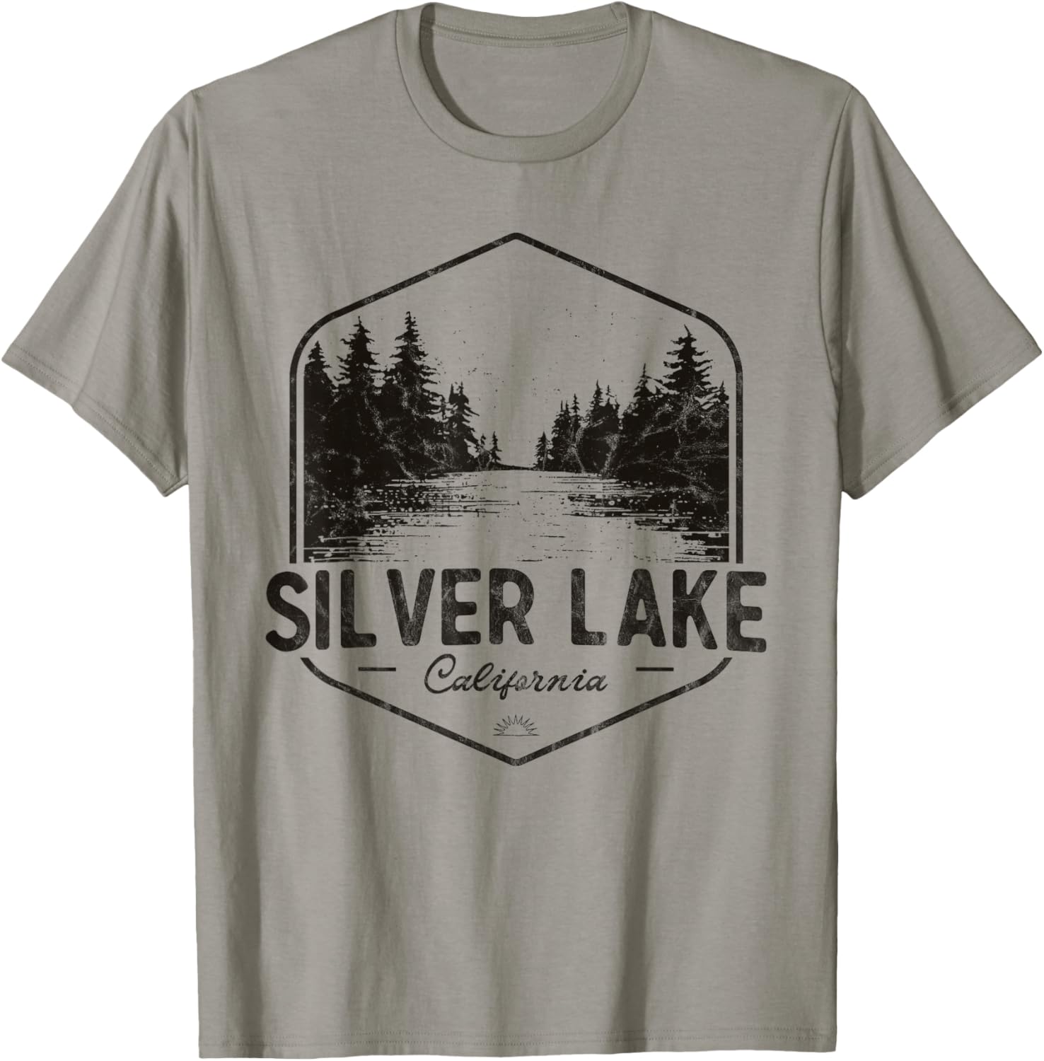Silver Lake California Outdoors Vintage T-Shirt - T-Shirt | Sand