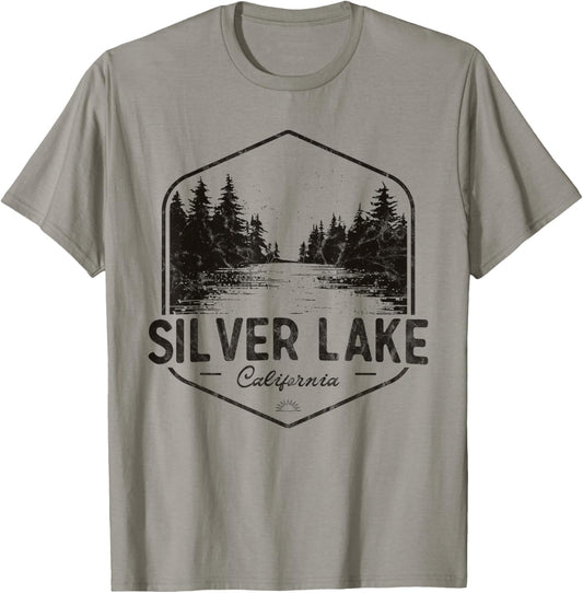 Silver Lake California Outdoors Vintage T-Shirt - T-Shirt | Sand