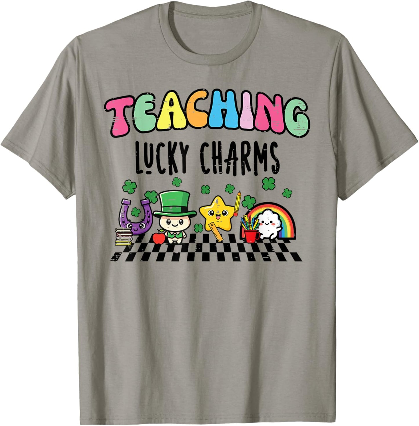 St Patricks Day Teaching Lucky Charms Saint Paddys Teacher T-Shirt - T-Shirt | Sand