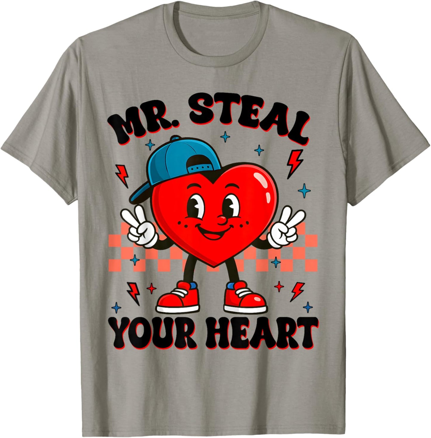 Valentine Vibe Hearts Peace Sign Funny Toddler Boy Kid T-Shirt - T-Shirt | Sand