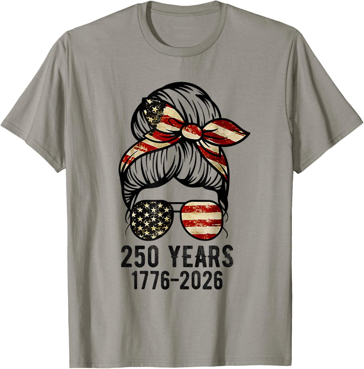 Flag Vintage 250 Years American 1776 2026 250th USA Birthday T-Shirt - T-Shirt | Sand