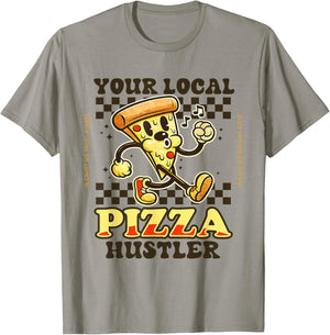 Funny Pizza Slice Lover for Delivery Boys Girls Hustler Meme T-Shirt - T-Shirt | Sand