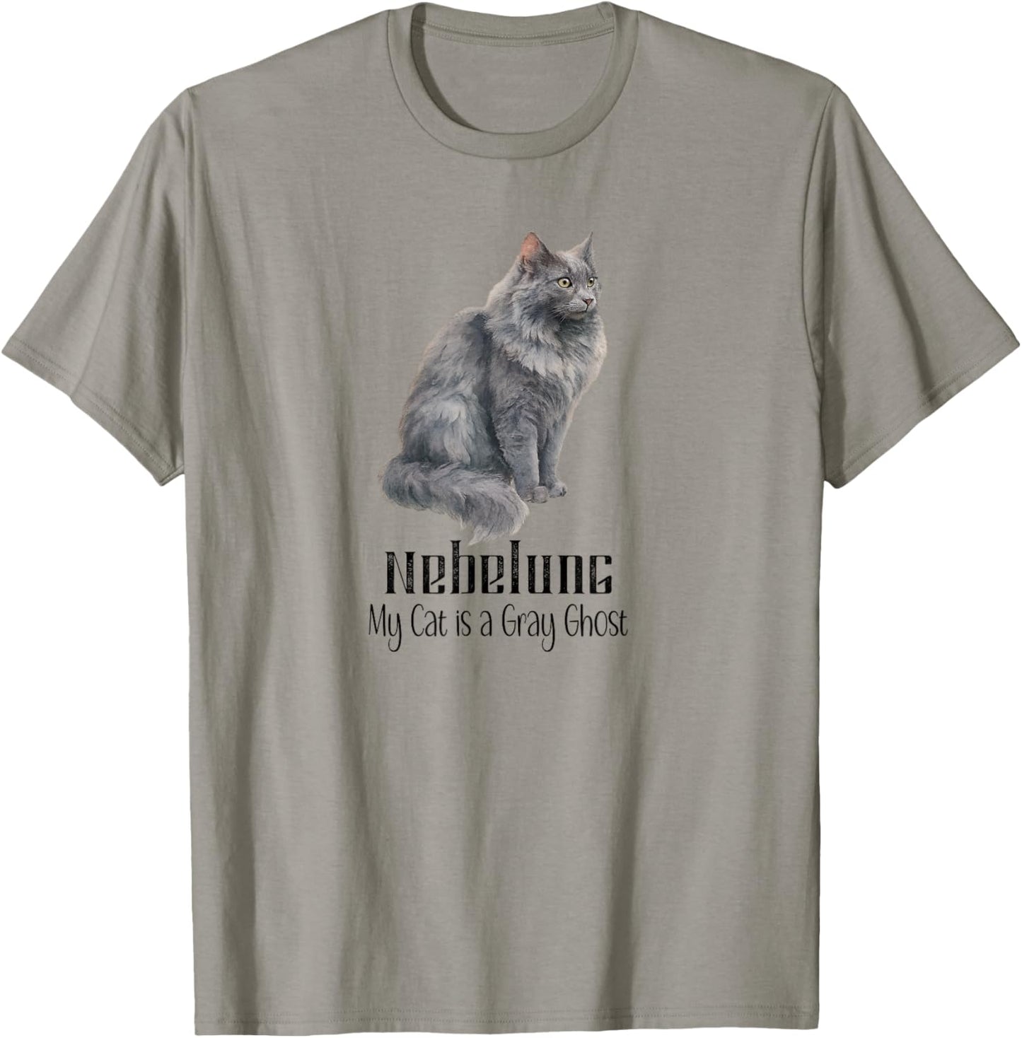Nebelung Cat Gray Ghost for Pet Fans T-Shirt - T-Shirt | Sand
