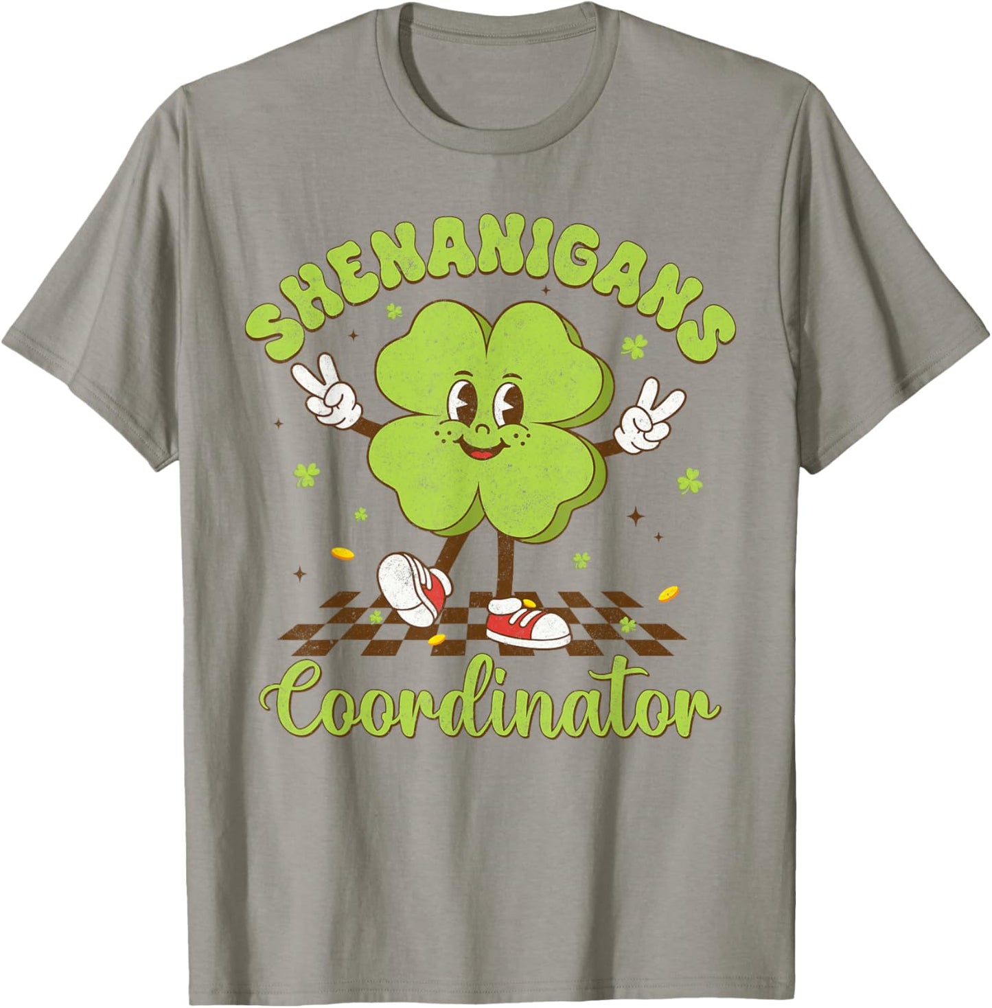 Shenanigans Coordinator Funny Teacher St Patrick's Day Irish T-Shirt - T-Shirt | Sand