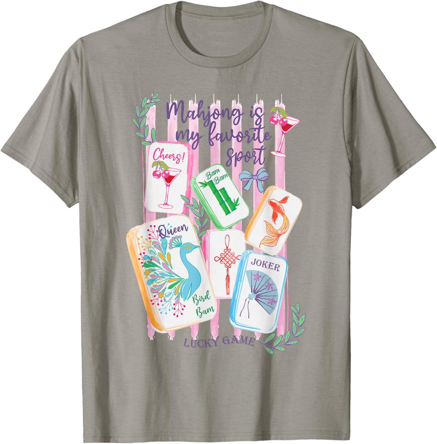 Mahjong Favorite Sport Mahjong Love Playing Chinese Game T-Shirt - T-Shirt | Sand