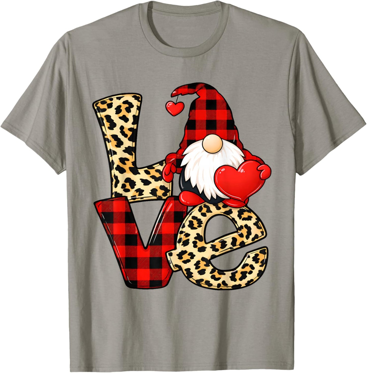 Gnome Love Valentine Gnomes Valentines Day Men Women Kids T-Shirt - T-Shirt | Sand