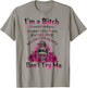 Vintage Gen X Skeleton I’m A Bitch Beautiful Intelligent T-Shirt - T-Shirt | Sand
