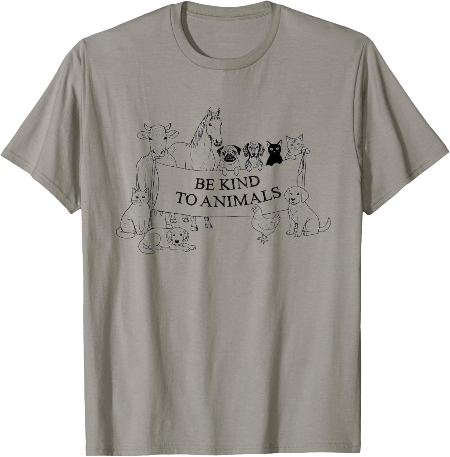 Animal Lover Wildlife Be Kind to Animals Respect The Locals T-Shirt - T-Shirt | Sand