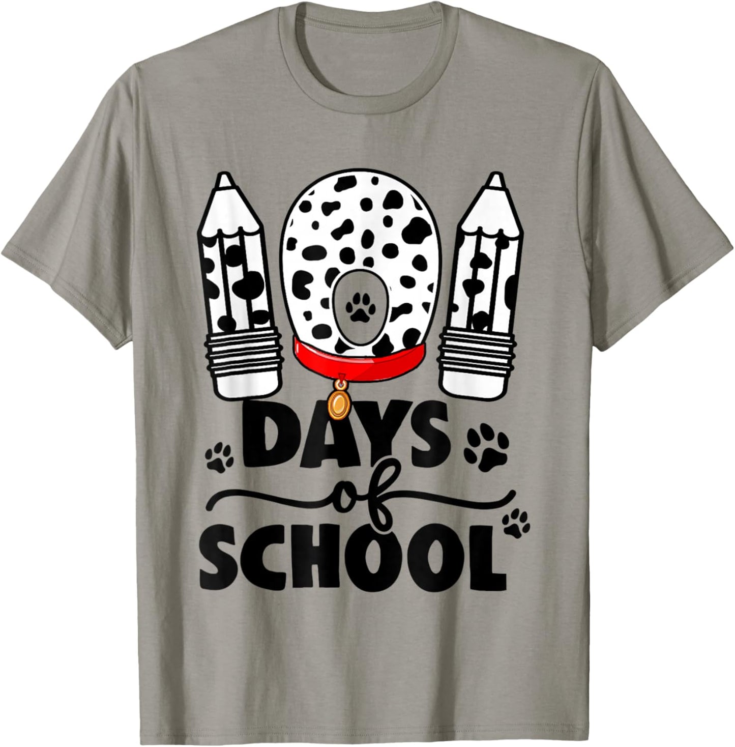 Cute Dog Happy 101 Days School Teacher Student 100 Days T-Shirt - T-Shirt | Sand