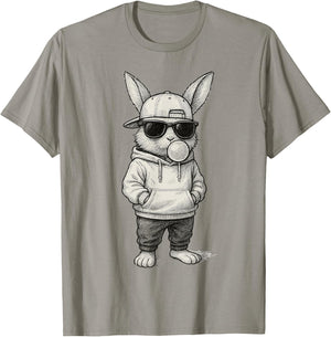 Cool Easter Bunny with Sunglasses for Boys Teens Men Boys T-Shirt - T-Shirt | Sand