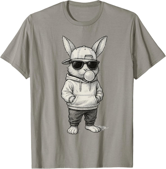Cool Easter Bunny with Sunglasses for Boys Teens Men Boys T-Shirt - T-Shirt | Sand