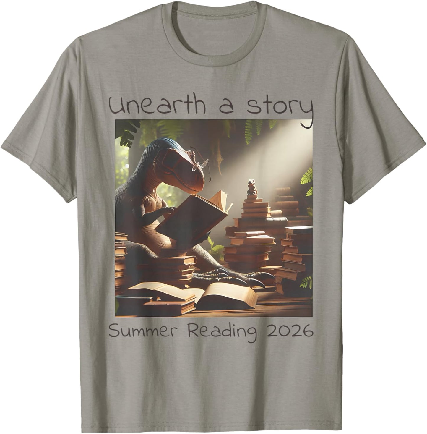 Unearth a Story Summer Reading 2026 Men Women Kids T-Shirt - T-Shirt | Sand