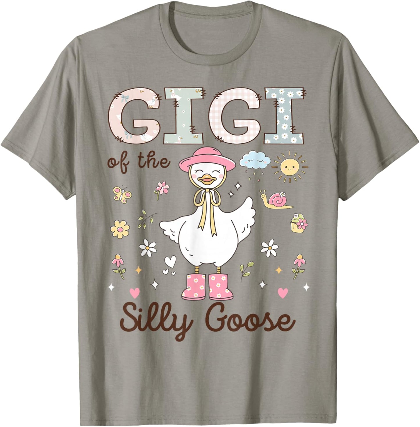 Gigi of The Silly Goose First Birthday Girl Family T-Shirt - T-Shirt | Sand