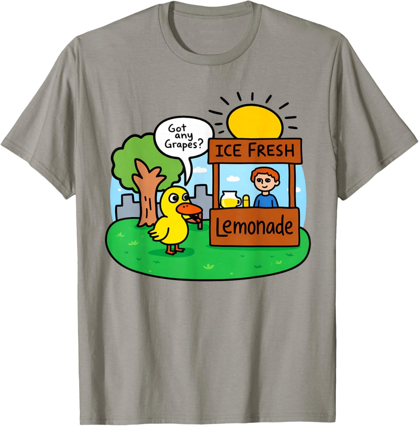 Ice Fresh Lemonade Got Any Grapes Duck Funny Gifts Meme T-Shirt - T-Shirt | Sand