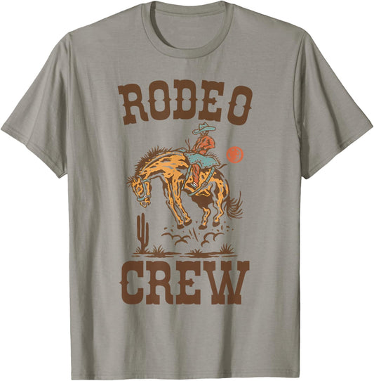 Rodeo Crew Western Cowboy Cowgirl Birthday Family Matching T-Shirt - T-Shirt | Sand