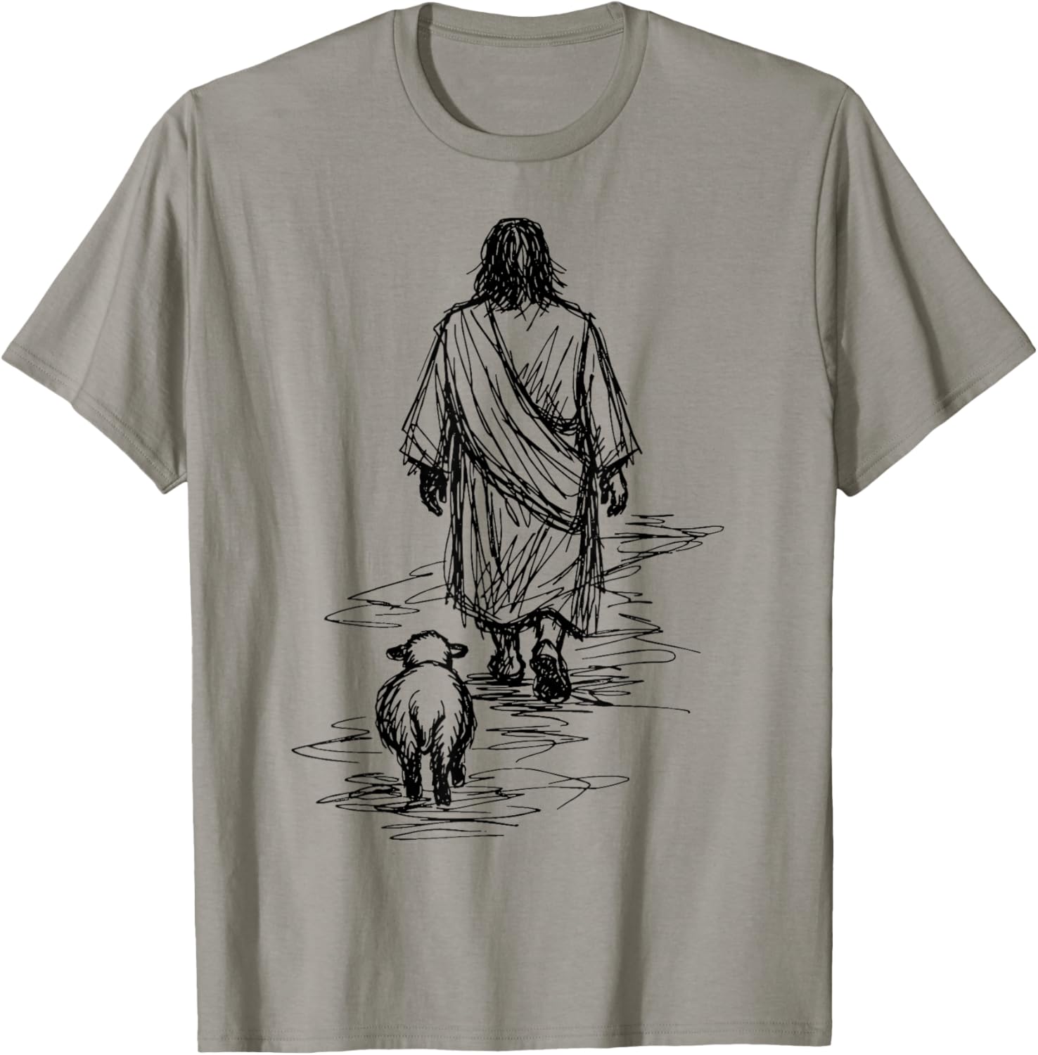 Jesus Leaves The 99 Sheep T-Shirt - T-Shirt | Sand