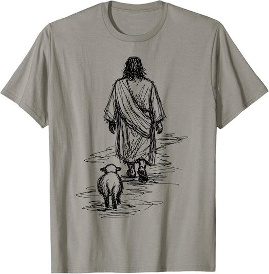 Jesus Leaves The 99 Sheep T-Shirt - T-Shirt | Sand
