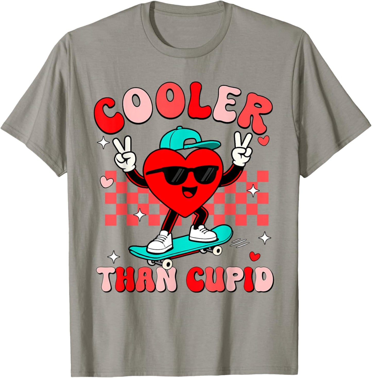 Cooler Than Cupid Valentines Day for Teens Kids Boys Girls T-Shirt - T-Shirt | Sand