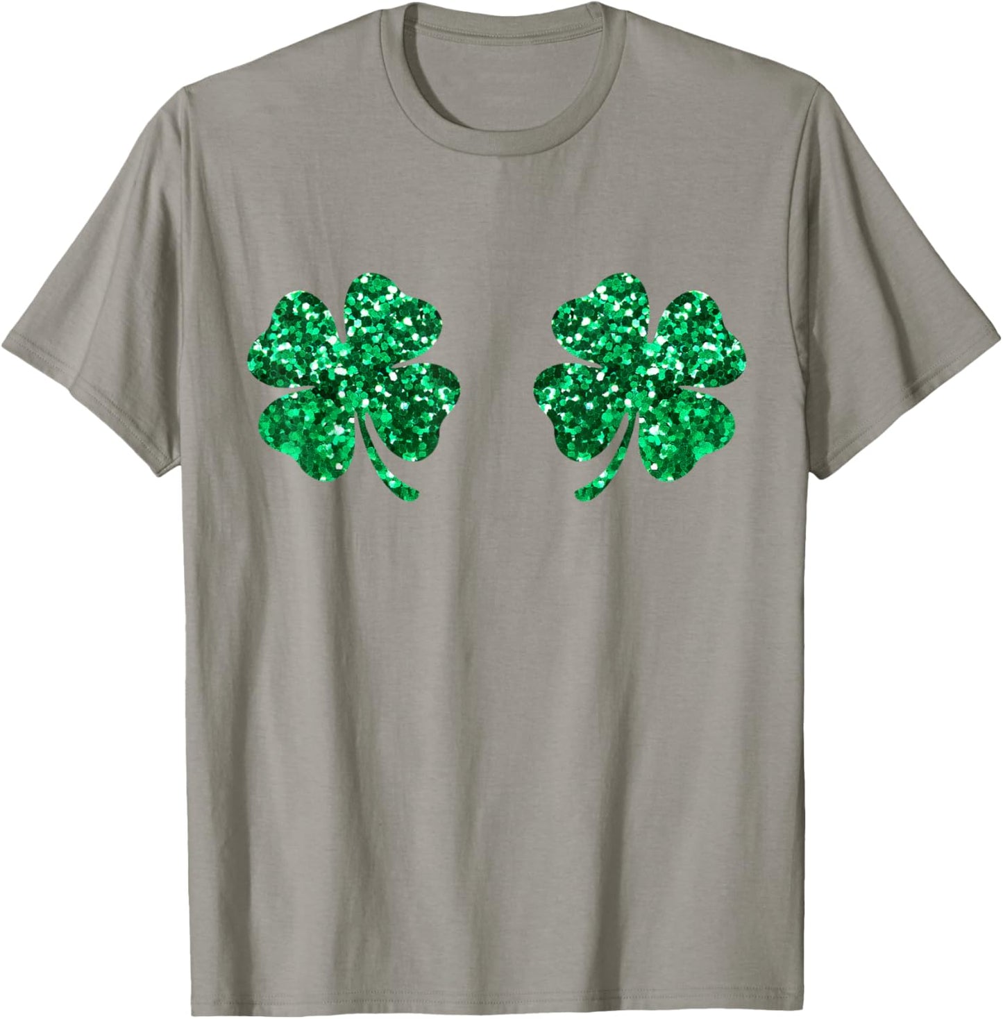 Shamrocks Boobs Irish St Patricks Day Clover Women Girl Cute T-Shirt - T-Shirt | Sand