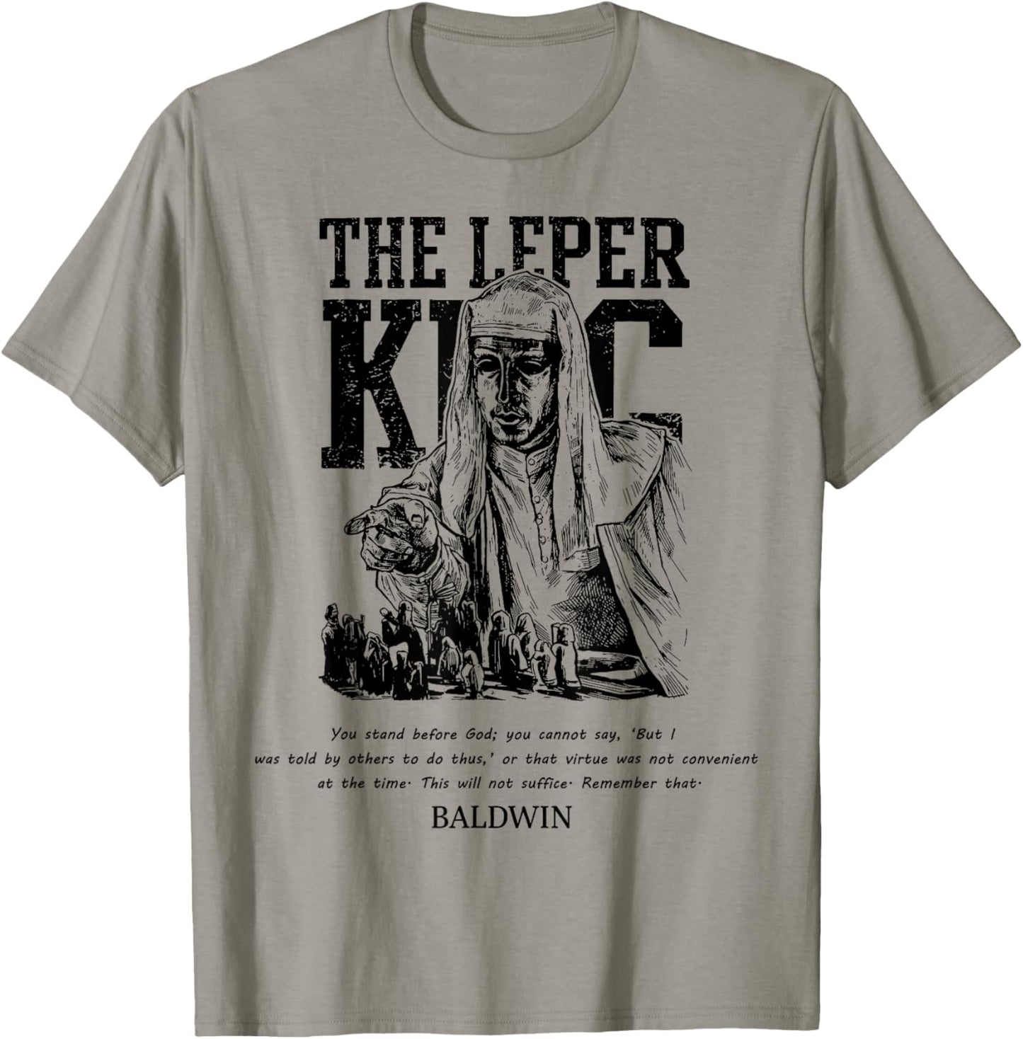 Sliver Mask King Baldwin IV Meme The Leper King Warrior T-Shirt - T-Shirt | Sand