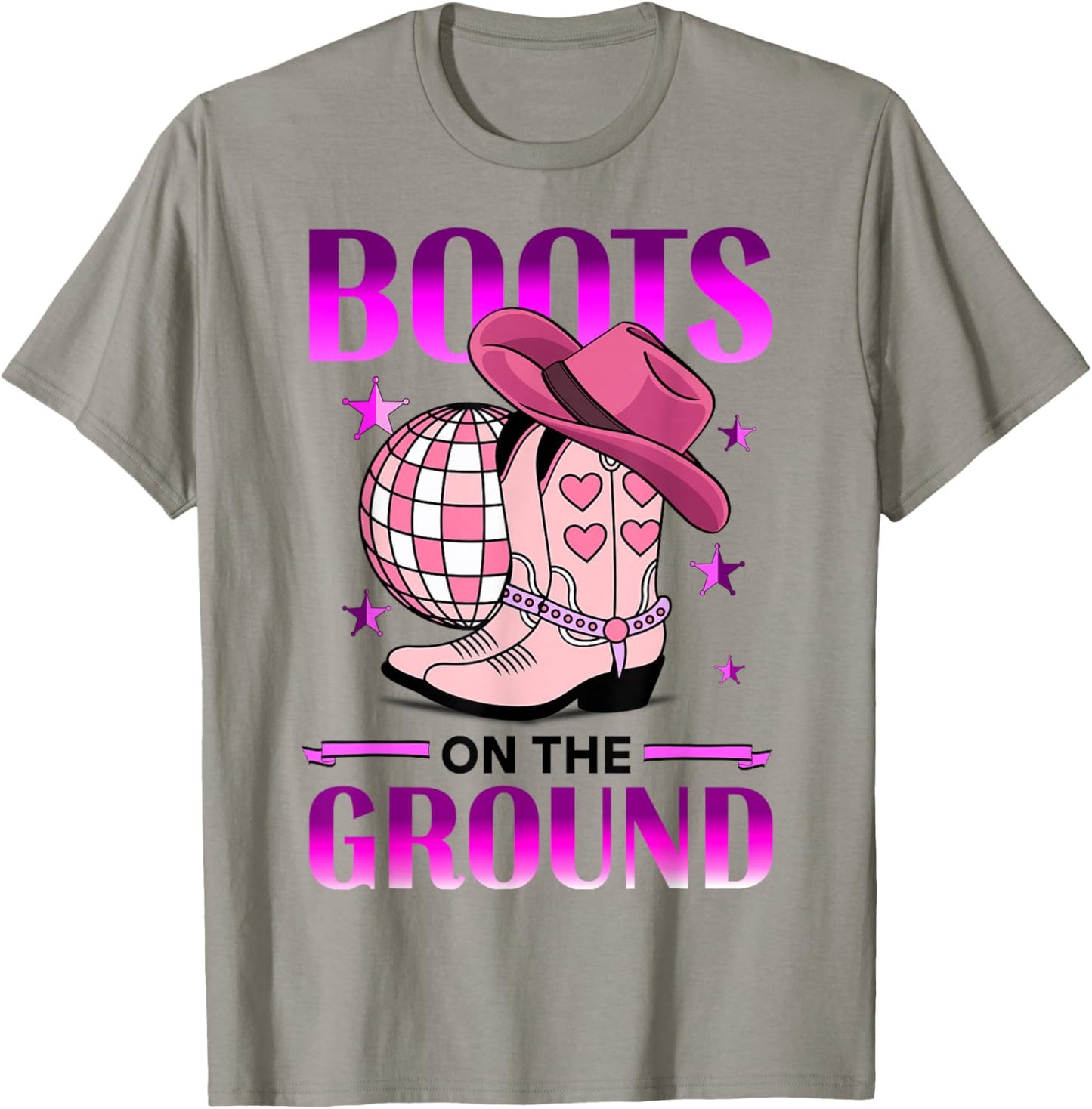 Boots On The Ground Cowboy Country Western T-Shirt - T-Shirt | Sand