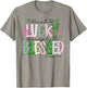 Not Lucky Simply Blessed Christian Shamrocks St Patricks Day T-Shirt - T-Shirt | Sand