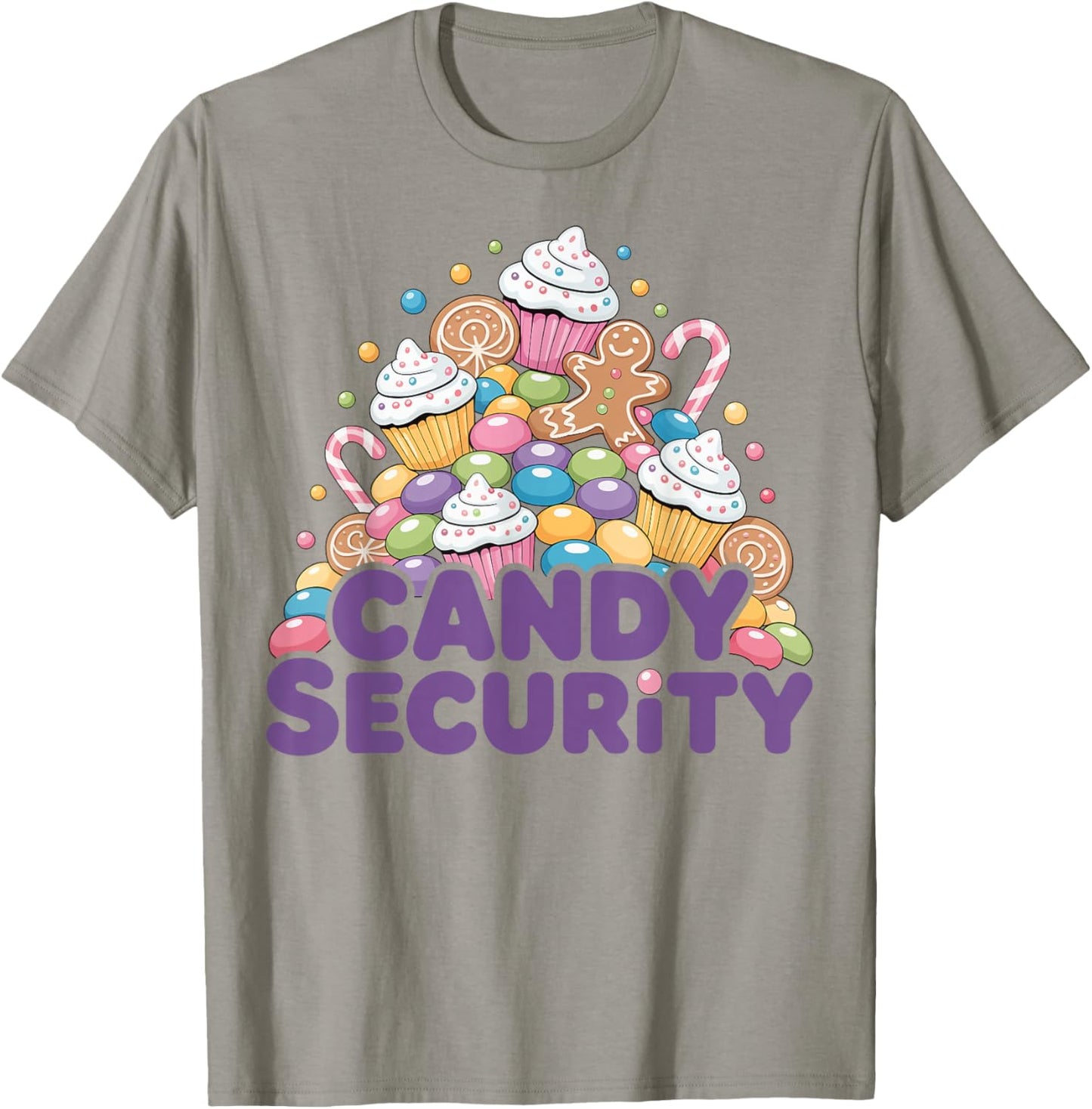 Candy Security Funny Christmas for Dessert and Holiday Lover T-Shirt - T-Shirt | Sand