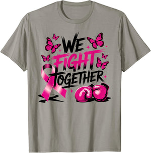 We Fight Together Breast Cancer Awareness Support Squad T-Shirt - T-Shirt | Sand