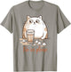 No Ice Please Cat Coffee Humor Artwork T-Shirt - T-Shirt | Sand