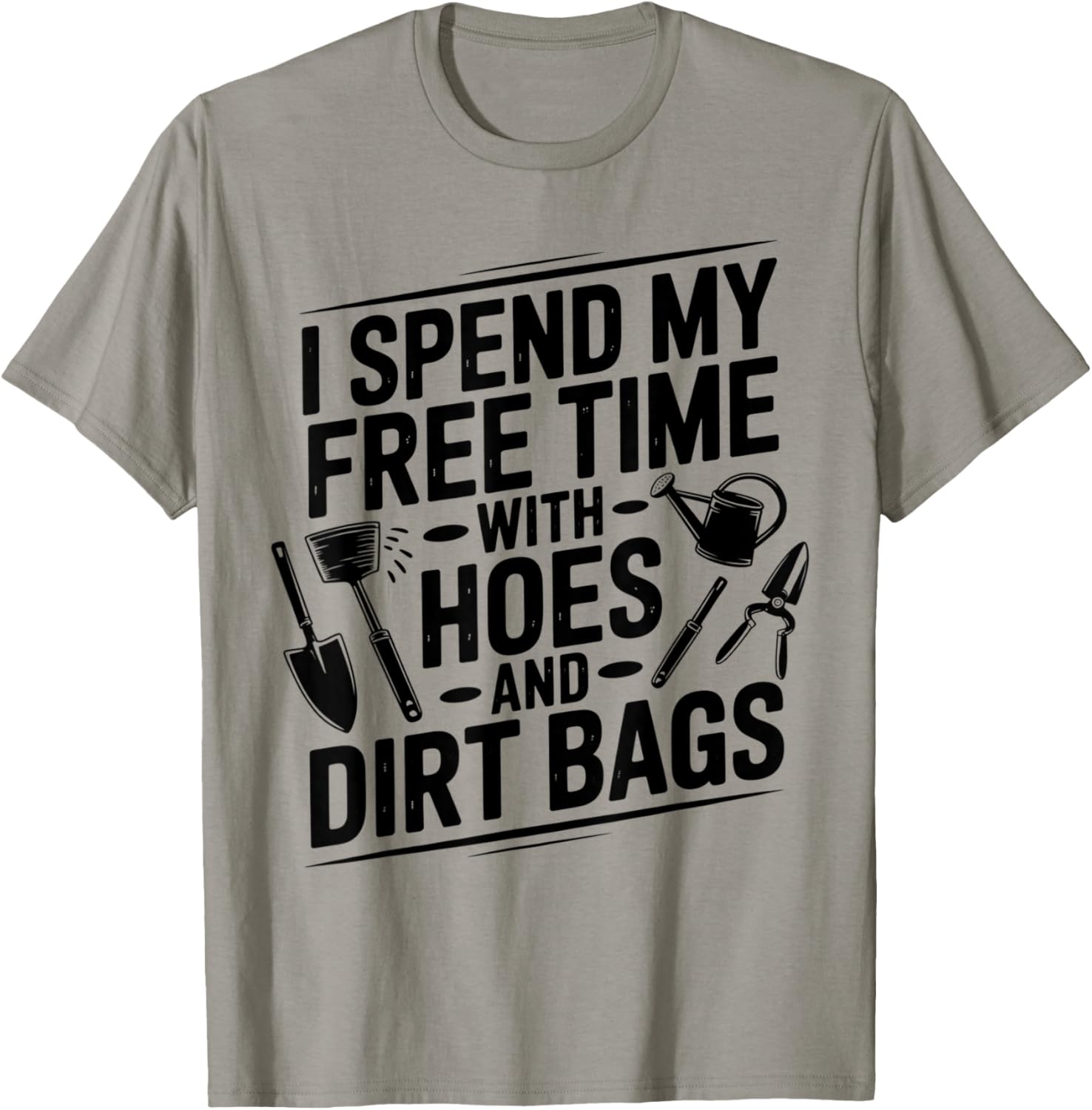 Farmer Life I Spend My Free Time with Hoes and Dirt Bags T-Shirt - T-Shirt | Sand