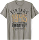 Still Running Smoothly 80 Years 1945 Funny 80th Birthday Gag T-Shirt - T-Shirt | Sand