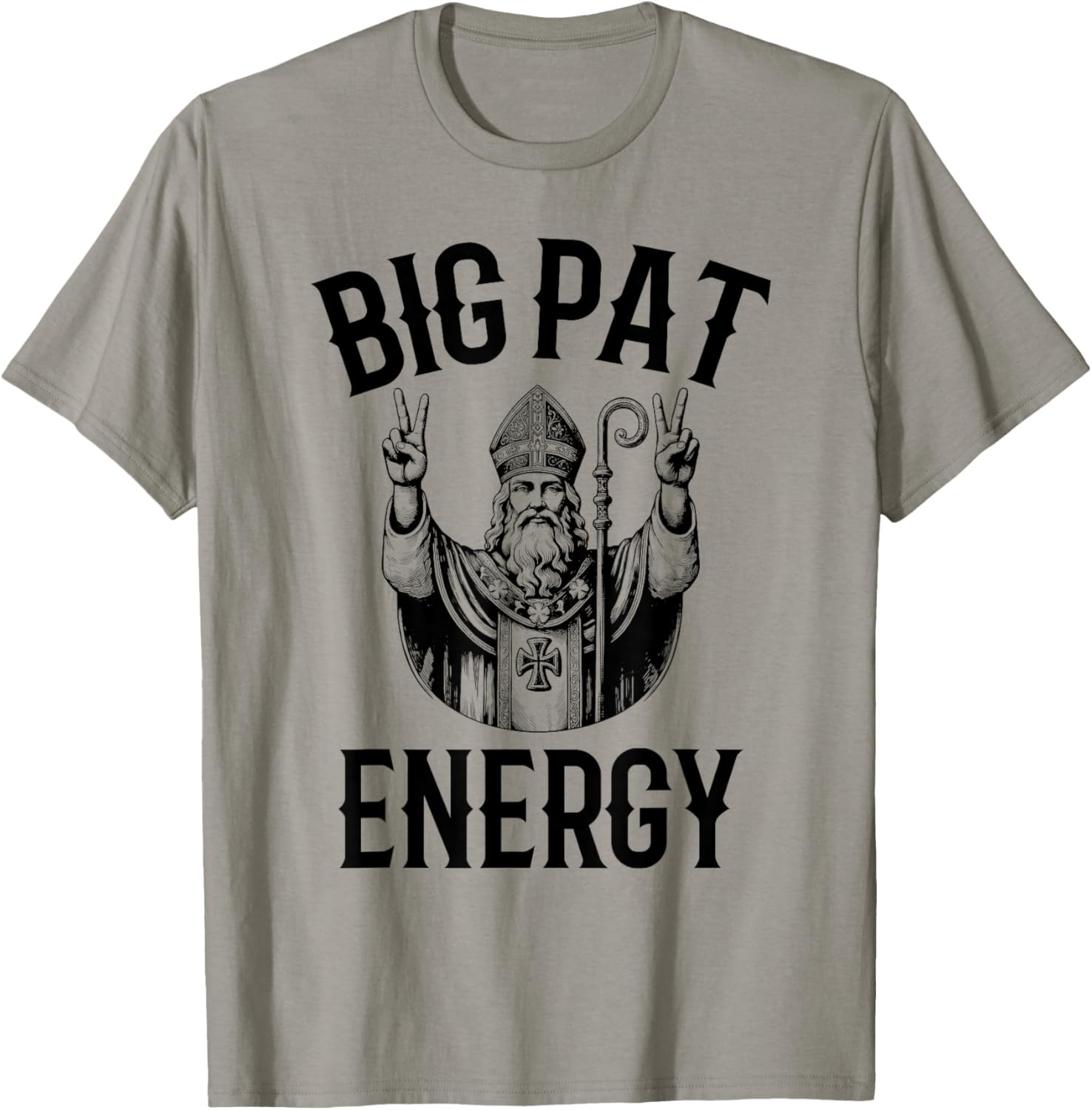 Big Pat Energy Funny Vintage St Patrick's Day T-Shirt - T-Shirt | Sand