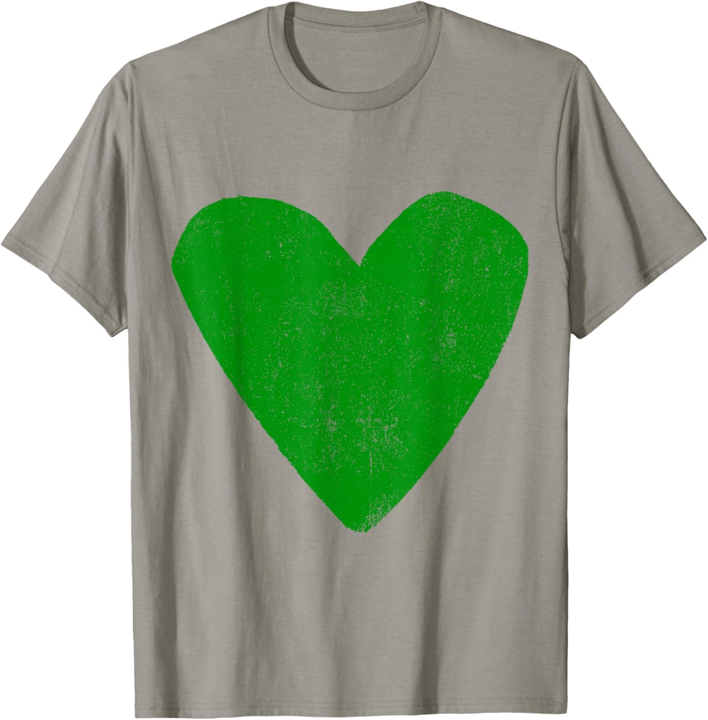 Love Heart Emerald Green Color White T-Shirt - T-Shirt | Sand