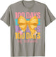 100 Days of School Girls Coquette Bow 100th Day of School T-Shirt - T-Shirt | Sand