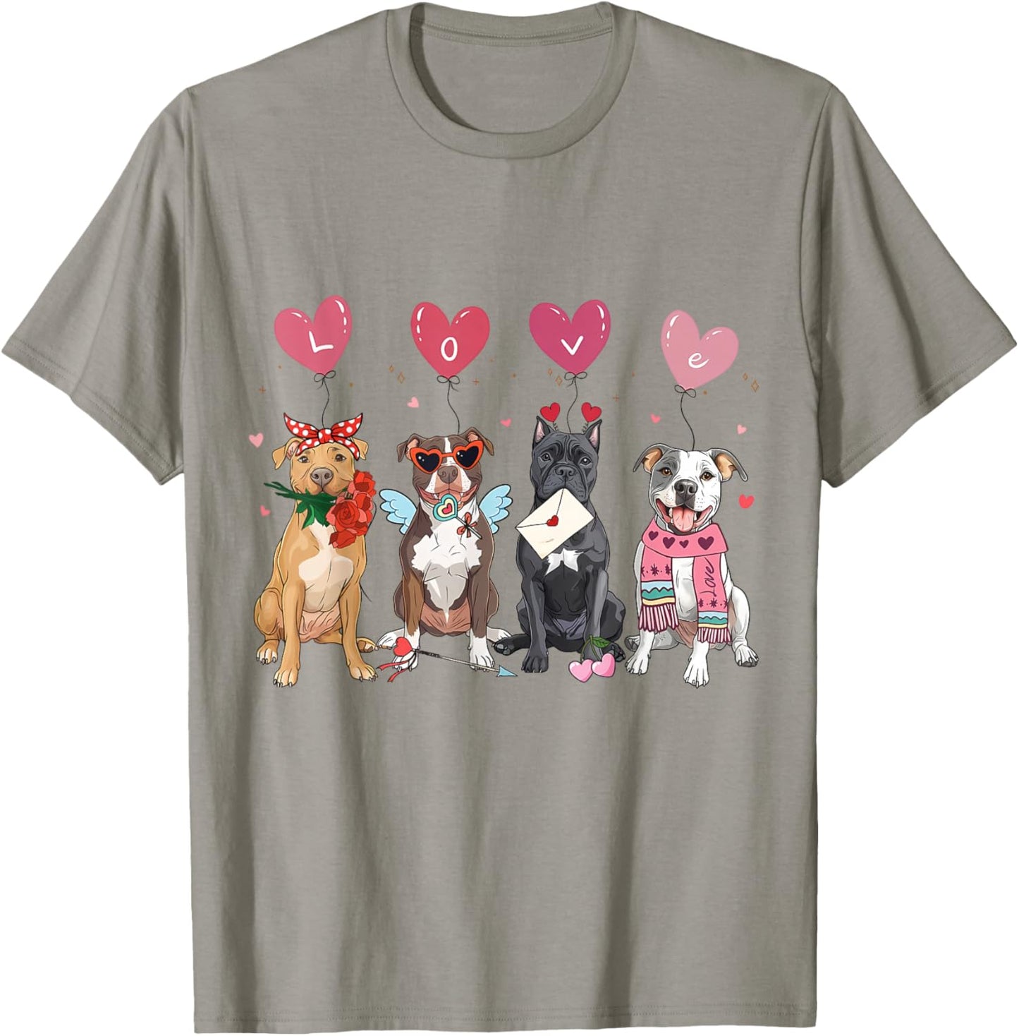 Valentine Dogs Love Cute Pitbull Dog Meme Lovers Gift XOXO T-Shirt - T-Shirt | Sand