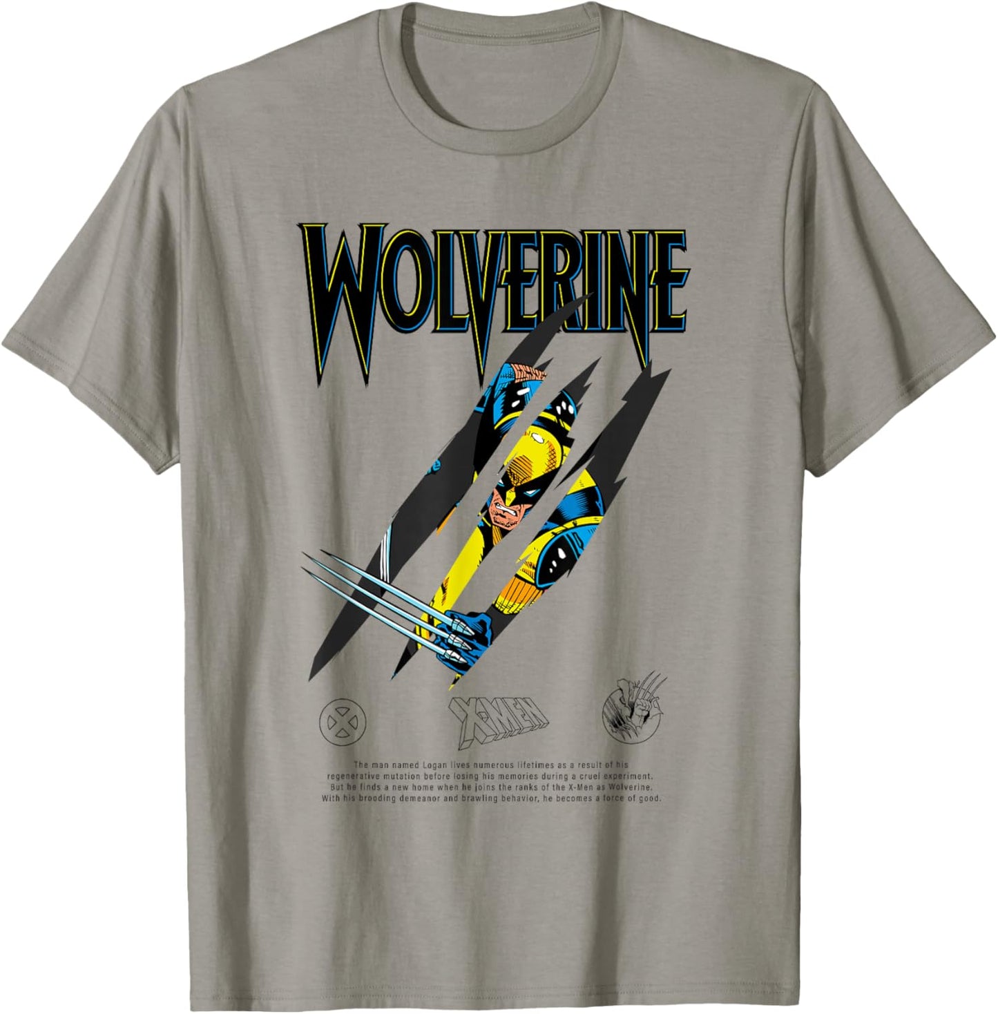 Marvel Comics X-Men Wolverine Claw Slash T-Shirt - T-Shirt | Sand