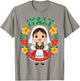 Italy Italian Girl Traditional Dress Outfit Heritage Flowers T-Shirt - T-Shirt | Sand