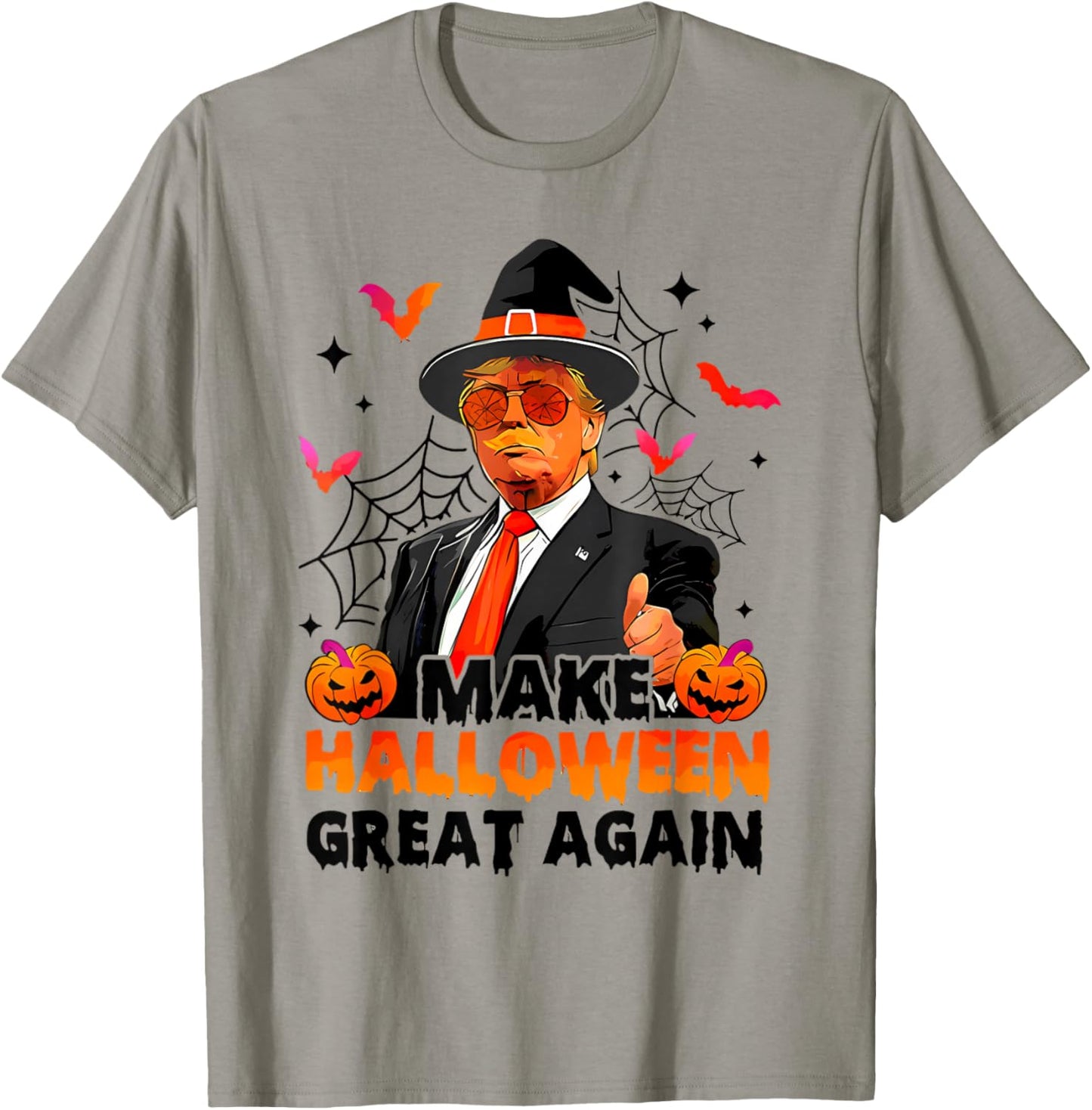 Make Halloween Great Again Funny Trump Spooky Trick Or Treat T-Shirt - T-Shirt | Sand