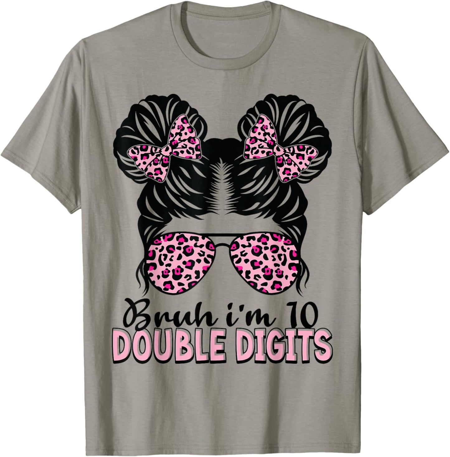 10 Years Old Birthday Bruh I'm Double Digits 10th Birthday T-Shirt - T-Shirt | Sand