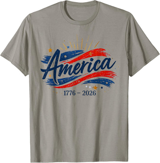 250 Years American Flag Anniversary USA 250th Birthday T-Shirt - T-Shirt | Sand