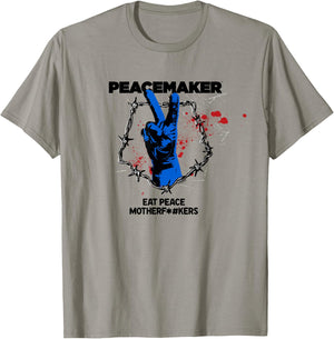 DC Comics Peacemaker Eat Peace Mother F... Portrait T-Shirt - T-Shirt | Sand