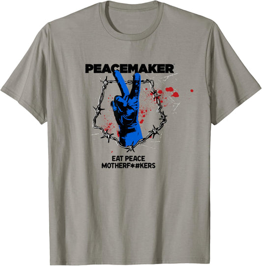 DC Comics Peacemaker Eat Peace Mother F... Portrait T-Shirt - T-Shirt | Sand