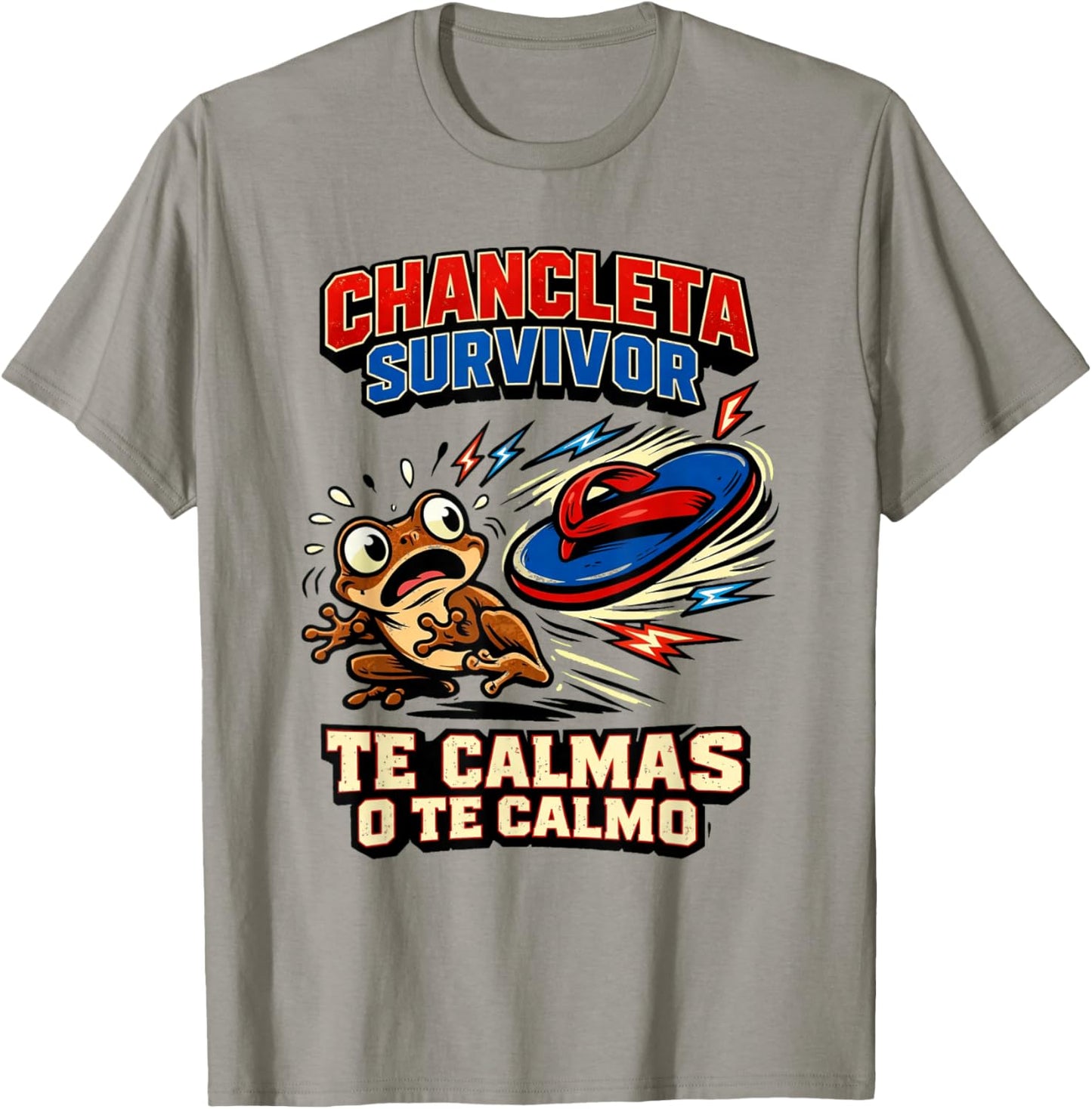 Chancleta Survivor Te Calmas O Te Calmo Puerto Rico Coqui T-Shirt - T-Shirt | Sand