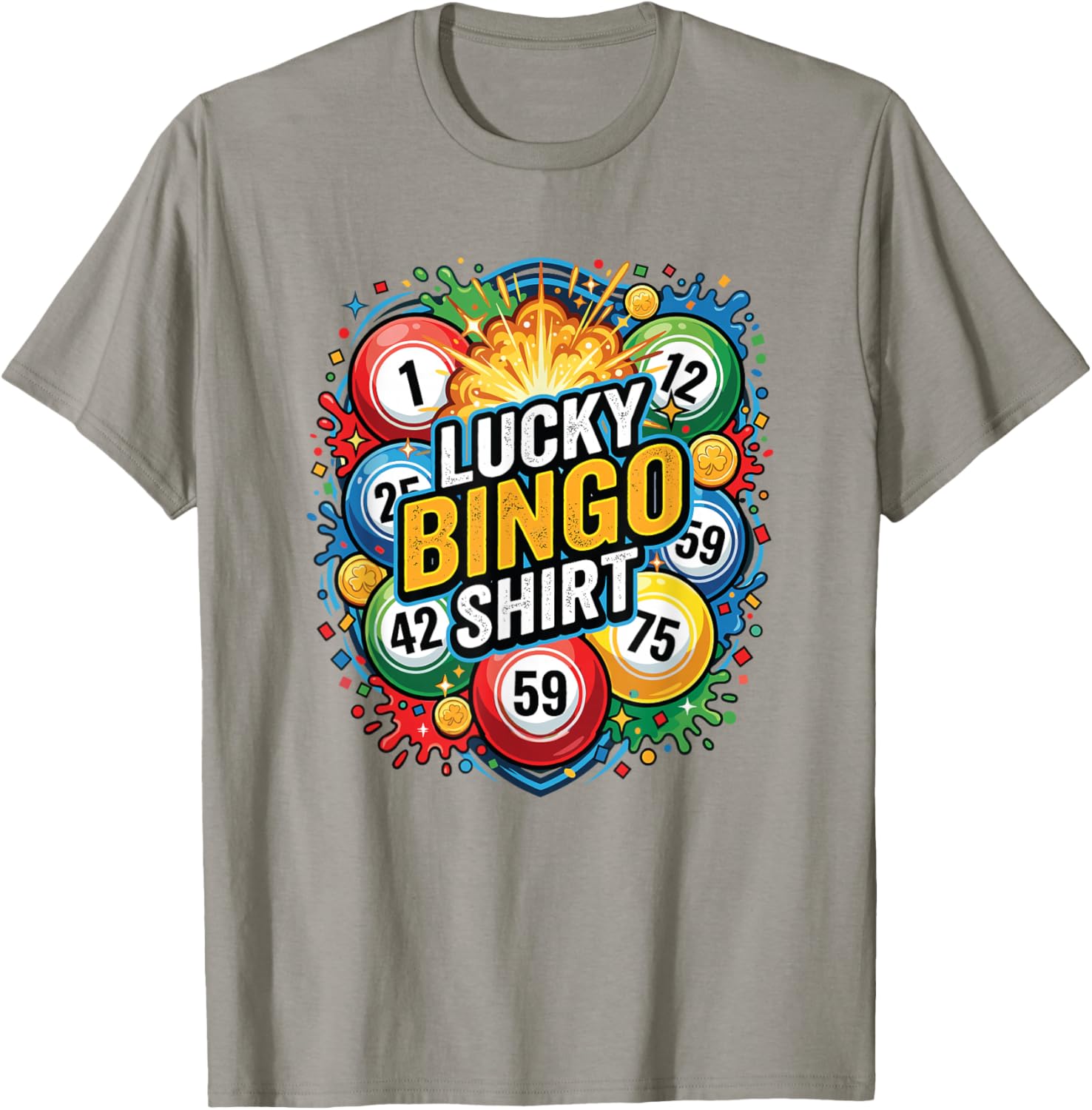 Lucky Bingo Game Player Quote This is My Lucky Bingo T-Shirt - T-Shirt | Sand