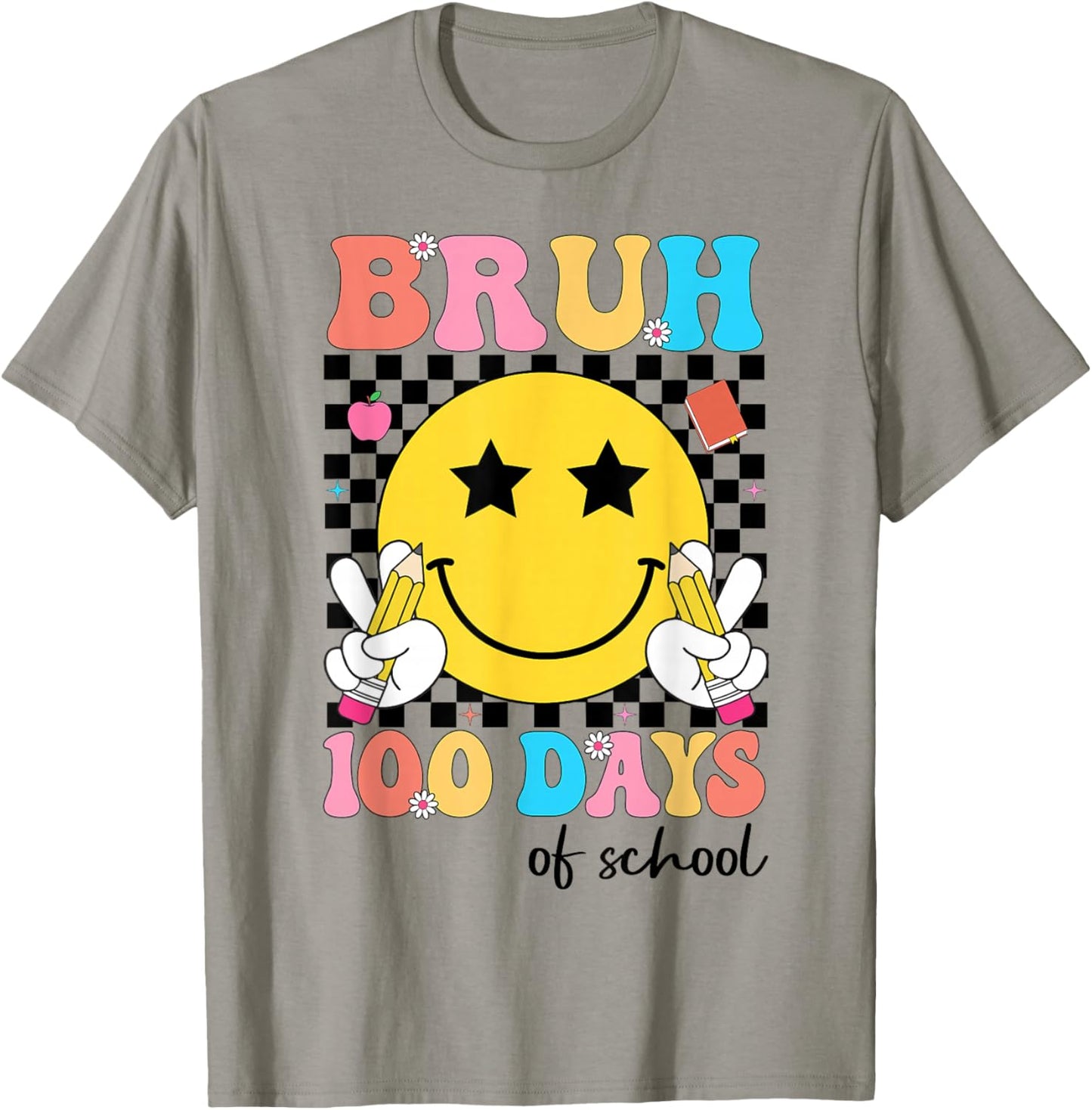 Bruh 100 Days of School Teacher 100th Day of School Kids T-Shirt - T-Shirt | Sand