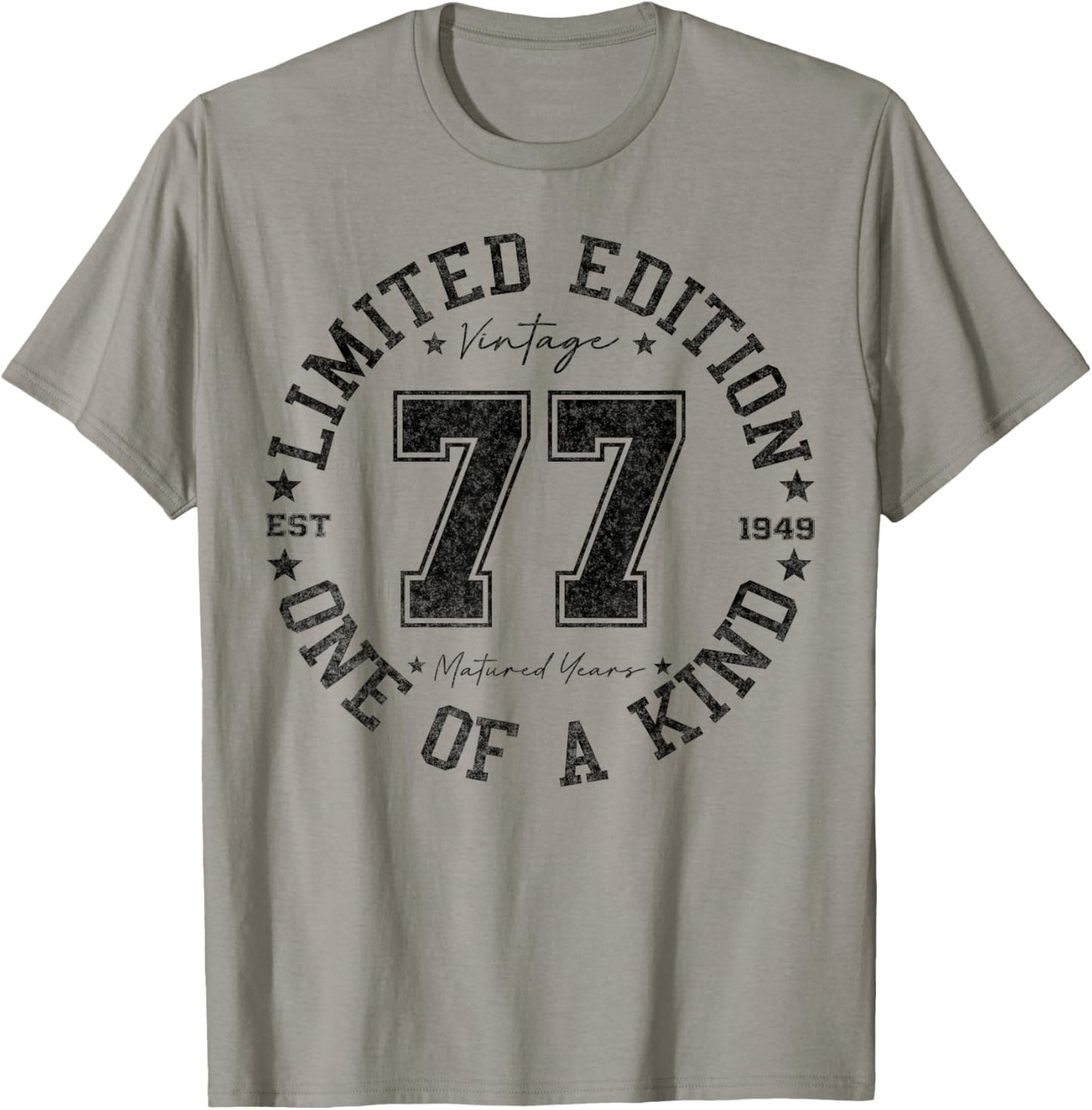 77 Year Old Gifts Vintage 1949 Limited Edition 77th Birthday T-Shirt - T-Shirt | Sand