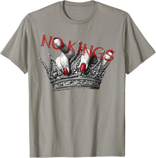 No Kings Anti Monarchy Protest Graphic Patriotic 4th of July T-Shirt - T-Shirt | Sand