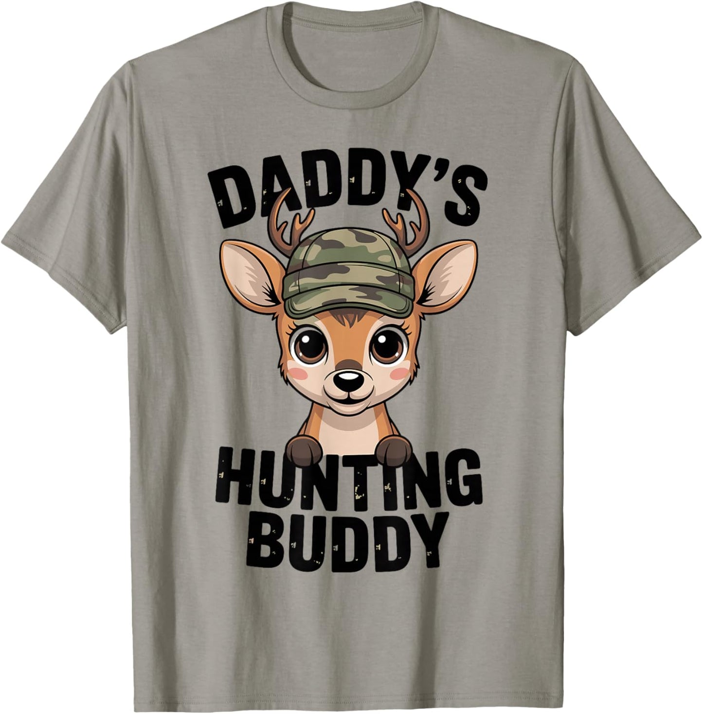 Daddy's Hunting Buddy Little Hunter Outdoor Camo T-Shirt - T-Shirt | Sand
