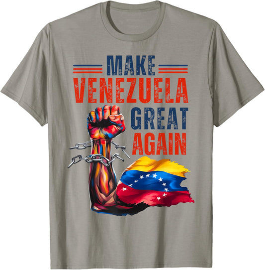 Make Venezuela Great Again - Funny Venezuelan Pride T-Shirt - T-Shirt | Sand