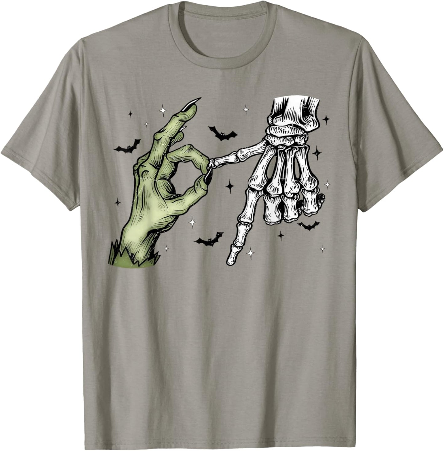 Halloween 6 7 Funny Six Seven Meme Skeleton Hand T-Shirt - T-Shirt | Sand